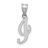 14KW White Gold Script Letter I Initial Pendant - YC-F61D0E02-7127