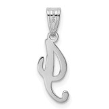 14KW White Gold Script Letter I Initial Pendant - YC-F61D0E02-7127