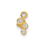 14K 18 Gauge Polished CZ Cartilage Body Jewelry - BD-01F9CC10-8107