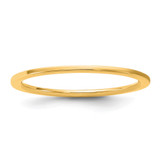 14KY 1mm Standard Flat Comfort Fit Band Size 6