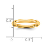 14KY 2.5mm LTW Comfort Fit Band Size 10