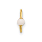 14K 18 Gauge Polished Imitation Pearl Cartilage Ring