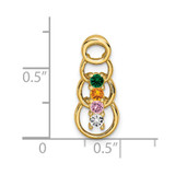 14ky 4 Stone Family Pendant Mounting