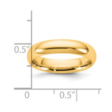 14KY 4.5mm Standard Comfort Fit Band Size 8