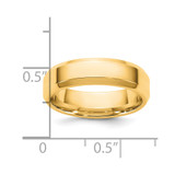 14KY 5.5mm Bevel Edge Comfort Fit Band Size 6