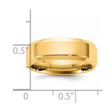 14KY 6.5mm Bevel Edge Comfort Fit Band Size 5