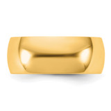14KY 7.5mm LTW Half Round Band Size 9