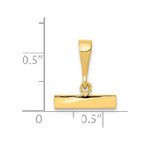 14ky Casted Medium Polished Top Charm