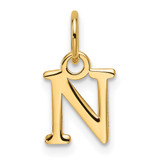 14ky Cutout Letter N Initial Pendant - XN-D0178D7C-6465