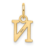 14ky Cutout Letter N Initial Pendant - XN-D0178D7C-6465