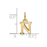 14ky Cutout Letter N Initial Pendant - XN-D0178D7C-6465