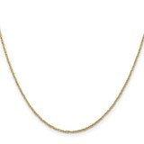 14K 18 inch 1.1mm Ropa with Spring Ring Clasp Chain