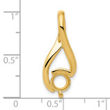 14ky Fancy 6.5mm Diamond Slide Mtg