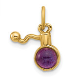 14ky Fancy Amethyst Cabochon Perfume Charm