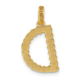 14ky Fancy Twist Letter D