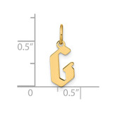 14KY Letter G Initial Pendant - XN-DA1A49BD-1033