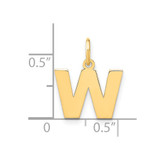 14ky Letter W Initial Pendant - XN-8A3495DA-4023