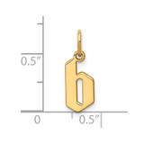 14KY Lower case Letter B Initial Pendant