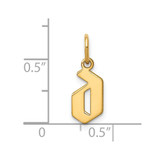 14KY Lower case Letter D Initial Pendant