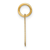 14ky Lowercase Letter H Initial Pendant