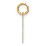 14ky Lowercase Letter P Initial Pendant