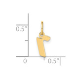 14ky Lowercase Letter R Initial Pendant