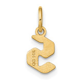 14ky Lowercase Letter S Initial Pendant