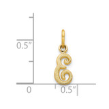 14KY Script Letter E Initial Charm - C5-11491F12-9454