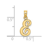 14KY Script Letter E Initial Pendant - K6-B636426C-2900
