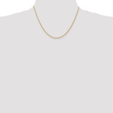 14K 18 Inch 1.85mm Diamond-cut Quadruple Rope Lobster Clasp Chain