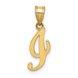 14KY Script Letter I Initial Pendant - YC-22F3893A-3747