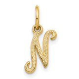 14KY Script Letter N Initial Charm - C5-85B1CB09-9751