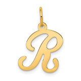 14KY Script Letter R Initial Charm - YC-1F42F575-8445