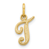 14KY Script Letter T Initial Charm - C5-D01DD7A8-1721