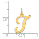 14KY Script Letter T Initial Charm - YC-2C9DE2C9-4784
