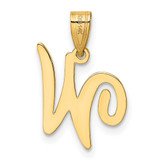 14KY Script Letter W Initial Pendant - YC-26137A22-7597