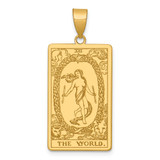14ky The World Tarot Card Pendant