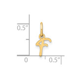 14KY Upper case Letter F Initial Charm