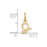 14KY Upper case Letter J Initial Charm