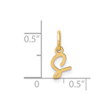 14KY Upper case Letter S Initial Charm