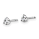 18kw 1/3 ctw Lab Grown Dia VS+ F+ Round 3 Prong Hvy Wt Earring