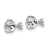 18kw 1/4 ctw Cert Lab Grown Dia VS+ F+ Round 3 Prong Hvy Wt ScrewBk Earring