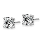 18kw 3 ctw Cert Lab Grown Dia VS+ F+ Round 4 Prong Hvy Wt Earring