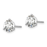 18kw 3 ctw Lab Grown Dia VS+ F+ Round 3 Prong Hvy Wt Earring