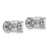 18kw 3 ctw Lab Grown Dia VS+ F+ Round 4 Prong Hvy Wt Earring