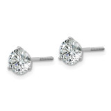 18kw 6 ctw Cert Lab Grown Dia VS+ F+ Round 3 Prong Hvy Wt ScrewBk Earring