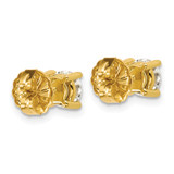18ky 1 1/2 ctw Cert Lab Grown Dia VS+ F+ Round 4 Prong Hvy Wt Earring