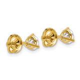 18ky 1 ctw Lab Grown Dia VS+ F+ Round 3 Prong Hvy Wt ScrewBk Earring