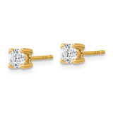 18ky 1/2 ctw Lab Grown Dia VS+ F+ Round 4 Prong Hvy Wt Earring