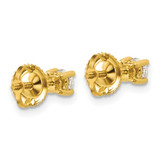 18ky 1/3 ctw Lab Grown Dia VS+ F+ Round 4 Prong Hvy Wt ScrewBk Earring